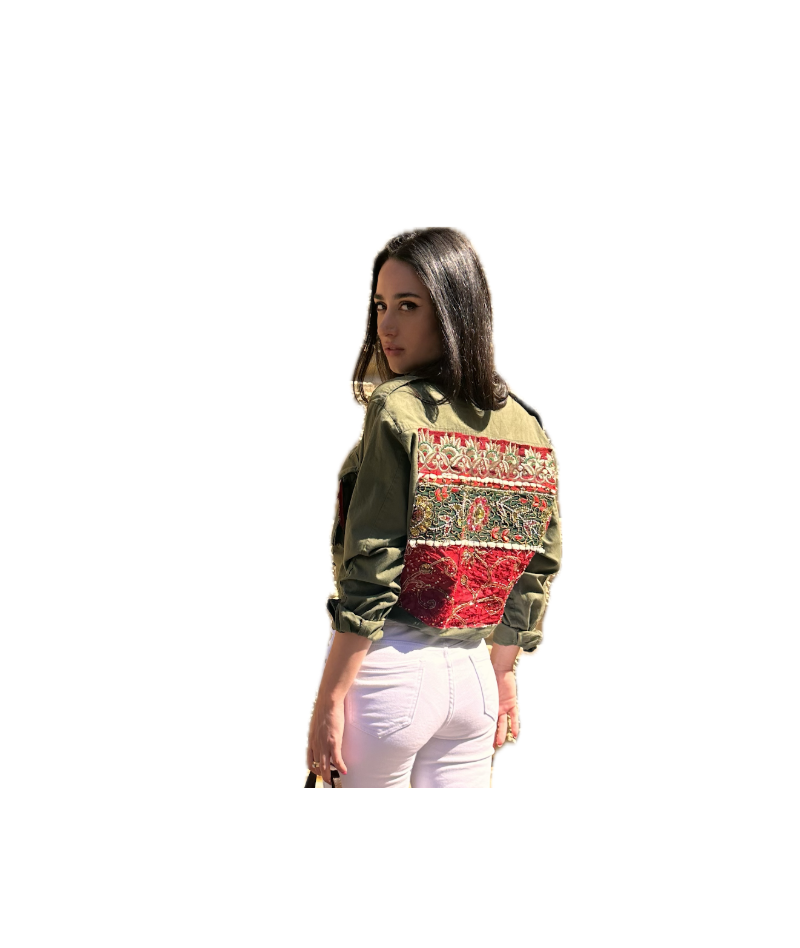 Camicia etnica frange+patch
